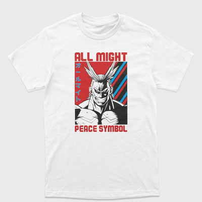 Camiseta Básica Peace Symbol All Might My Hero Academy