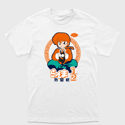 Camiseta Básica Ranma e Ryoga Porquinho - Ranma Branco