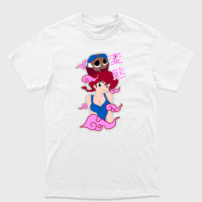 Camiseta Básica Ranma e Velho Happosai - Ranma Branco