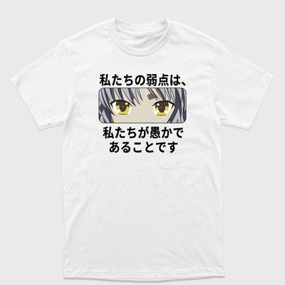 Camiseta Básica Rebels Against the God Angel Beats-branco