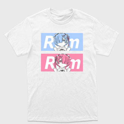 Camiseta Básica Rem e Ram ReZero Branco