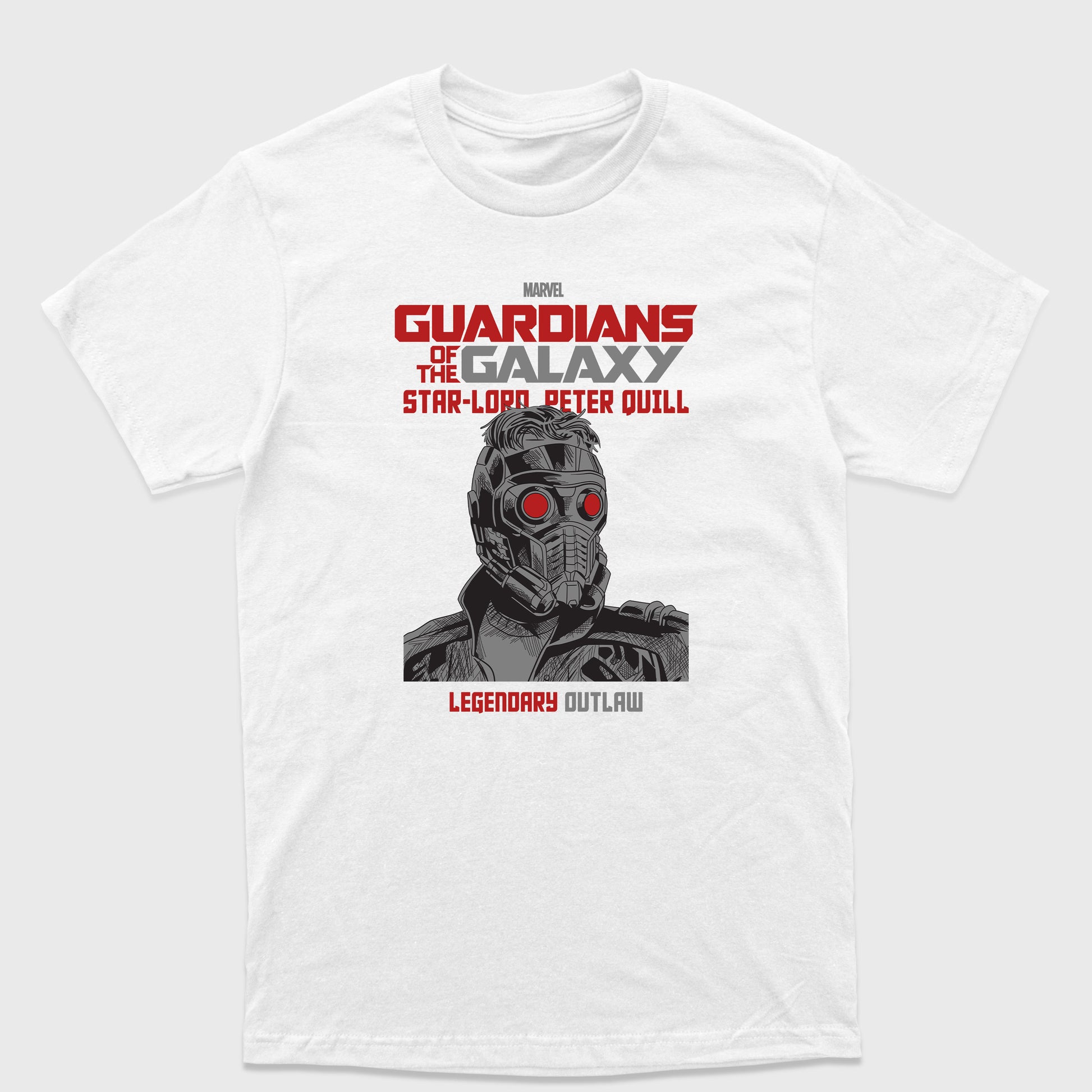 Camiseta Básica Star Lord Guardiões da Galáxia Branco