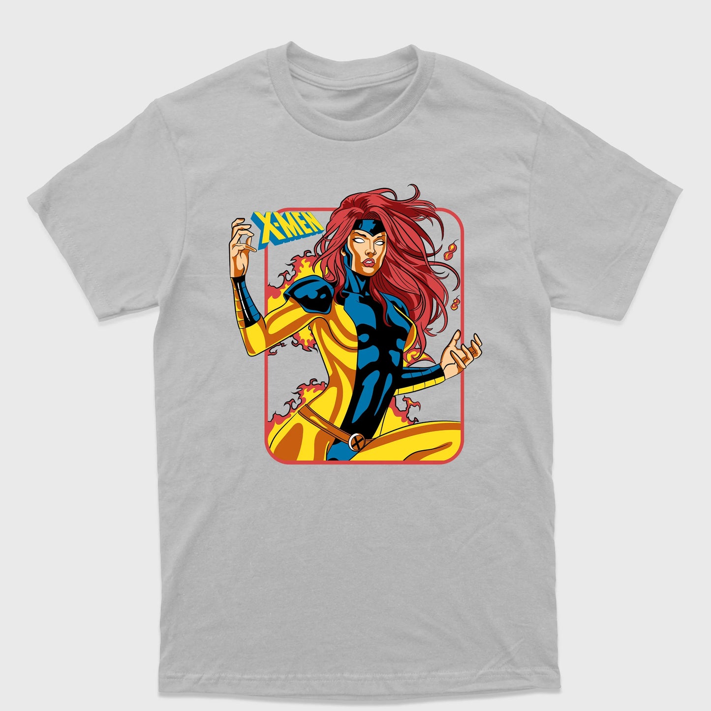 Camiseta Básica Jean Grey X-Men Cinza 