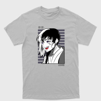 Camiseta Básica Asagiri Gin Dr. Stone Cinza 