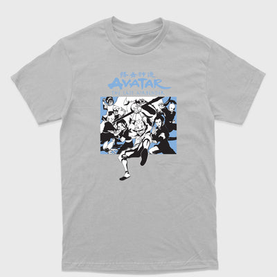 Camiseta Básica Avatar Personagens Turma Aang