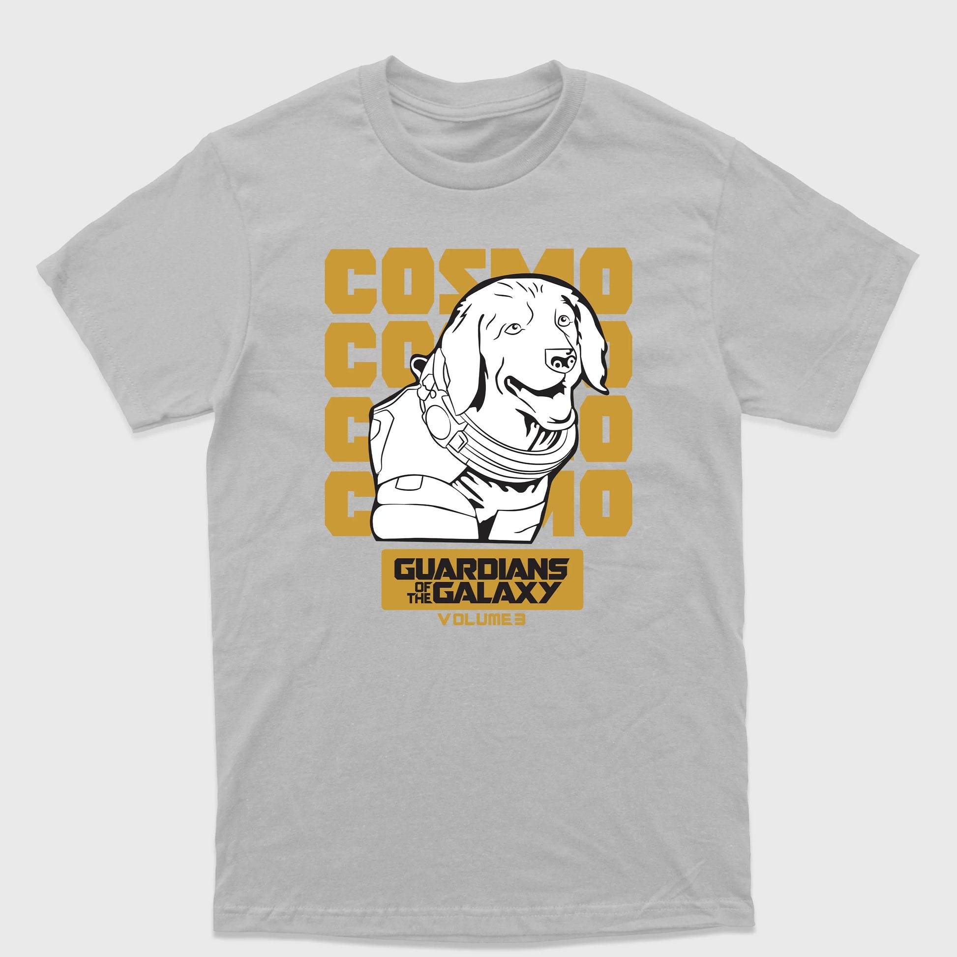 Camiseta Básica Cosmo Guardiões da Galáxia Cinza 