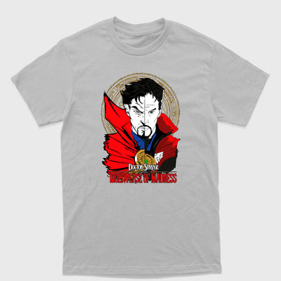 Camiseta Básica Dr. Estranho Face Dividida Cinza 
