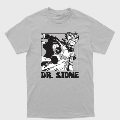 Camiseta Básica Dr. Stone Senku Scientist Cinza 