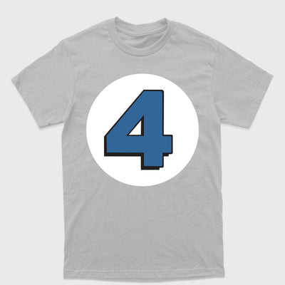 Camiseta Básica Fantastic Four Logo Cinza