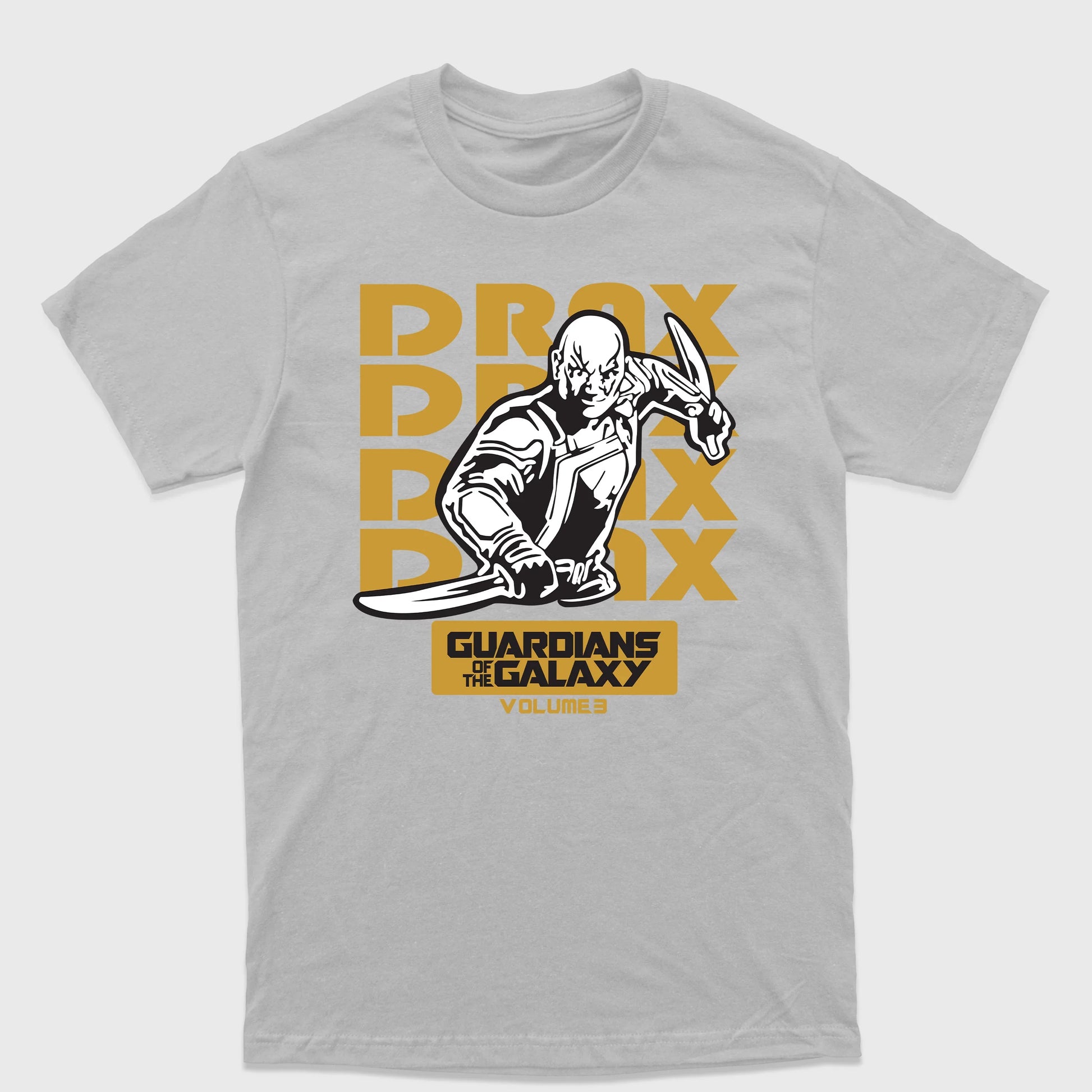 Camiseta Básica Guardiões da Galáxia Drax CInza 