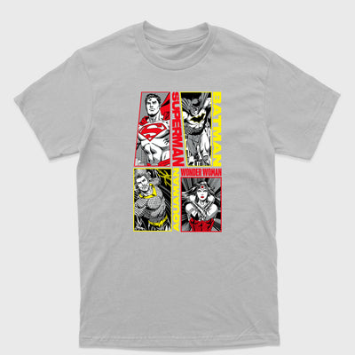 Camiseta Básica Justice League DC Comics Cinza 