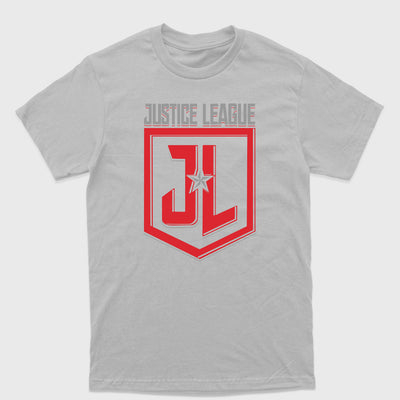 Camiseta Básica Justice League Logo Cinza 