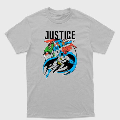 Camiseta Básica Justice for All Cinza 