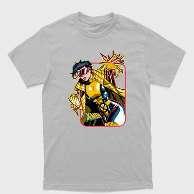 Camiseta Básica Lince Negra X-Men Cinza 