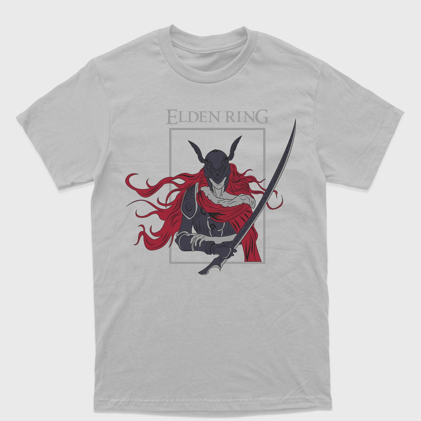 Camiseta Básica Malenia Blade of Miquella Elden Ring-cinza