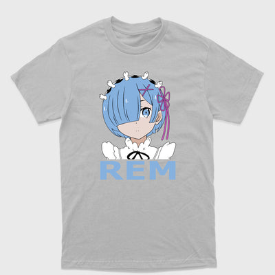 Camiseta Básica Rem Face ReZero Cinza
