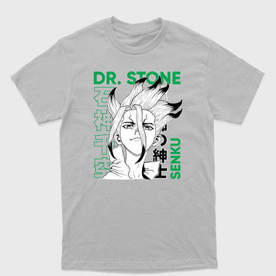 Camiseta Básica Senku Dr. Stone Cinza 