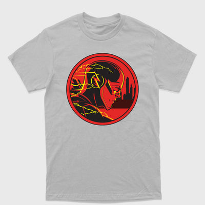 Camiseta Básica The Flash Head Cinza