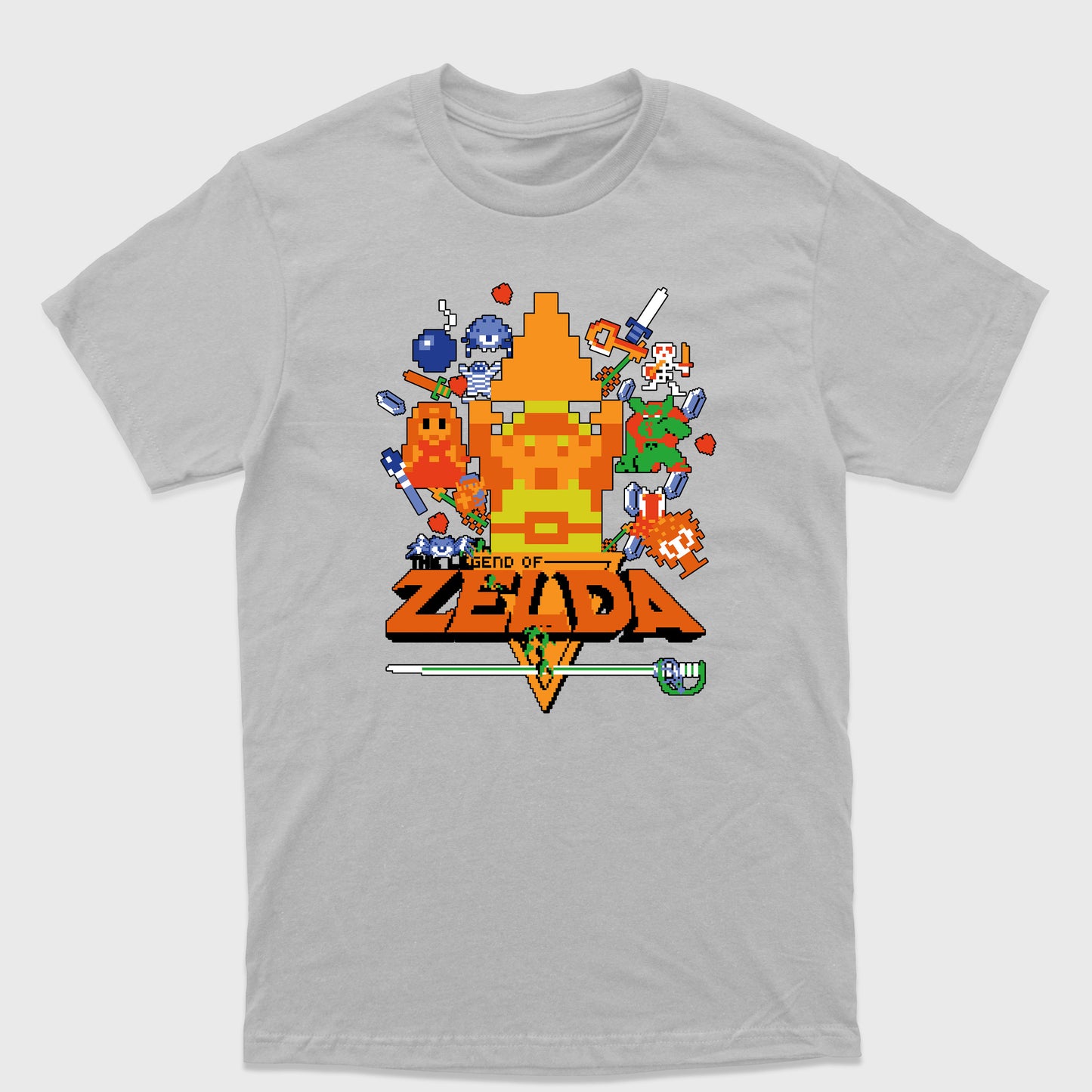 Camiseta Básica The Legend of Zelda Pixel Art
