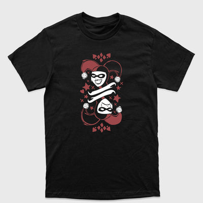 Camiseta Básica Arlequina Comics  Preto