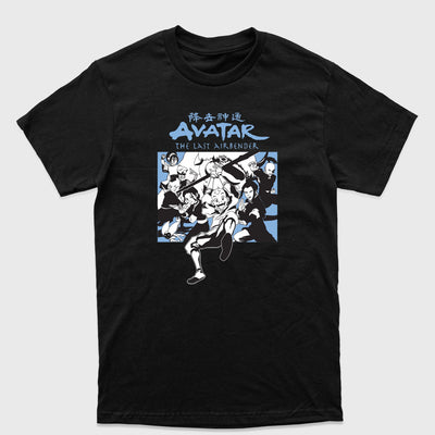 Camiseta Básica Avatar Personagens Turma Aang