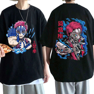Camiseta Básica Cyber Akaza Demon Slayer Art- PRETO