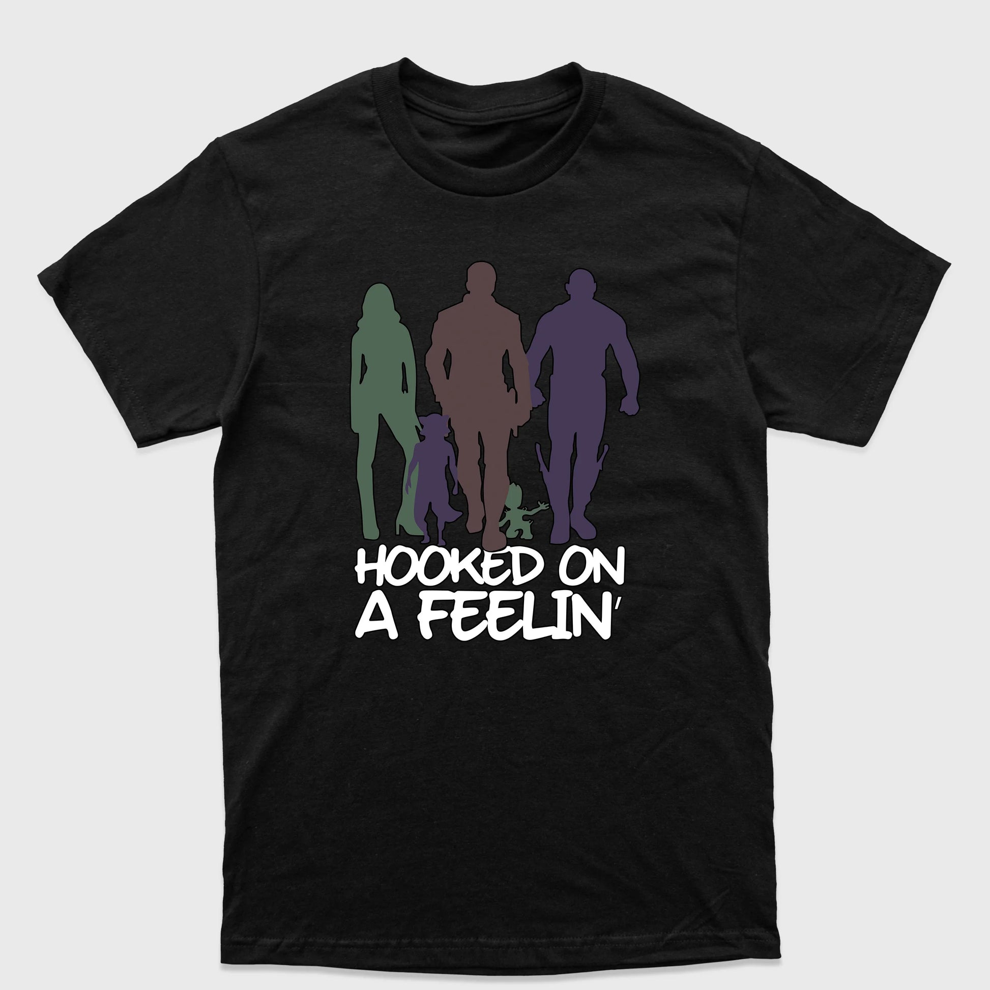 Camiseta Básica Guardiões da Galáxia Hooked on a Feelin Preto