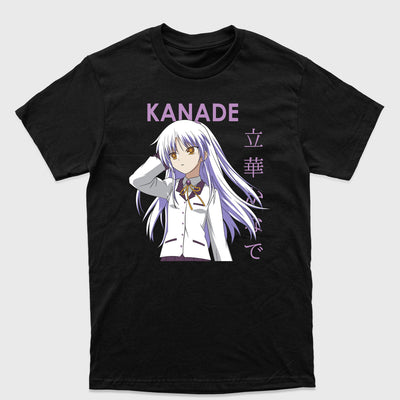 Camiseta Básica Kanade Angel Beats-preta