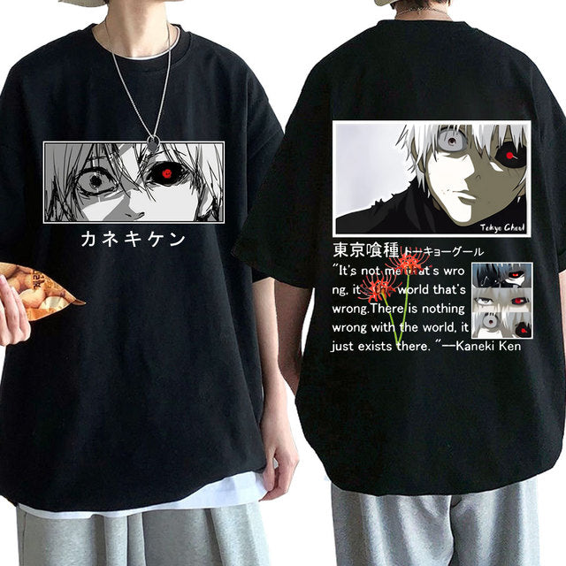 Camiseta Básica Kaneki Ken Tokyo Ghoul- preto