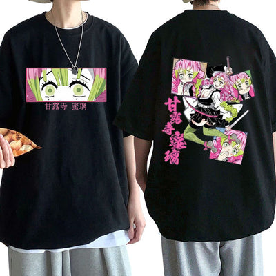 Camiseta Básica Kanroji Mitsuri Demon Slayer- PRETO