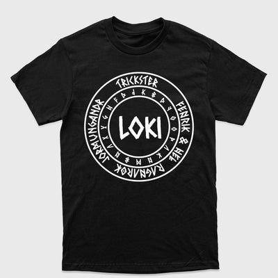 Camiseta Básica Loki Trickster Asgard Preto