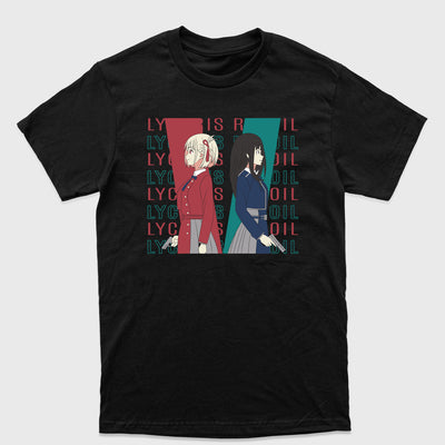 Camiseta Básica Lycoris Recoil Personagens