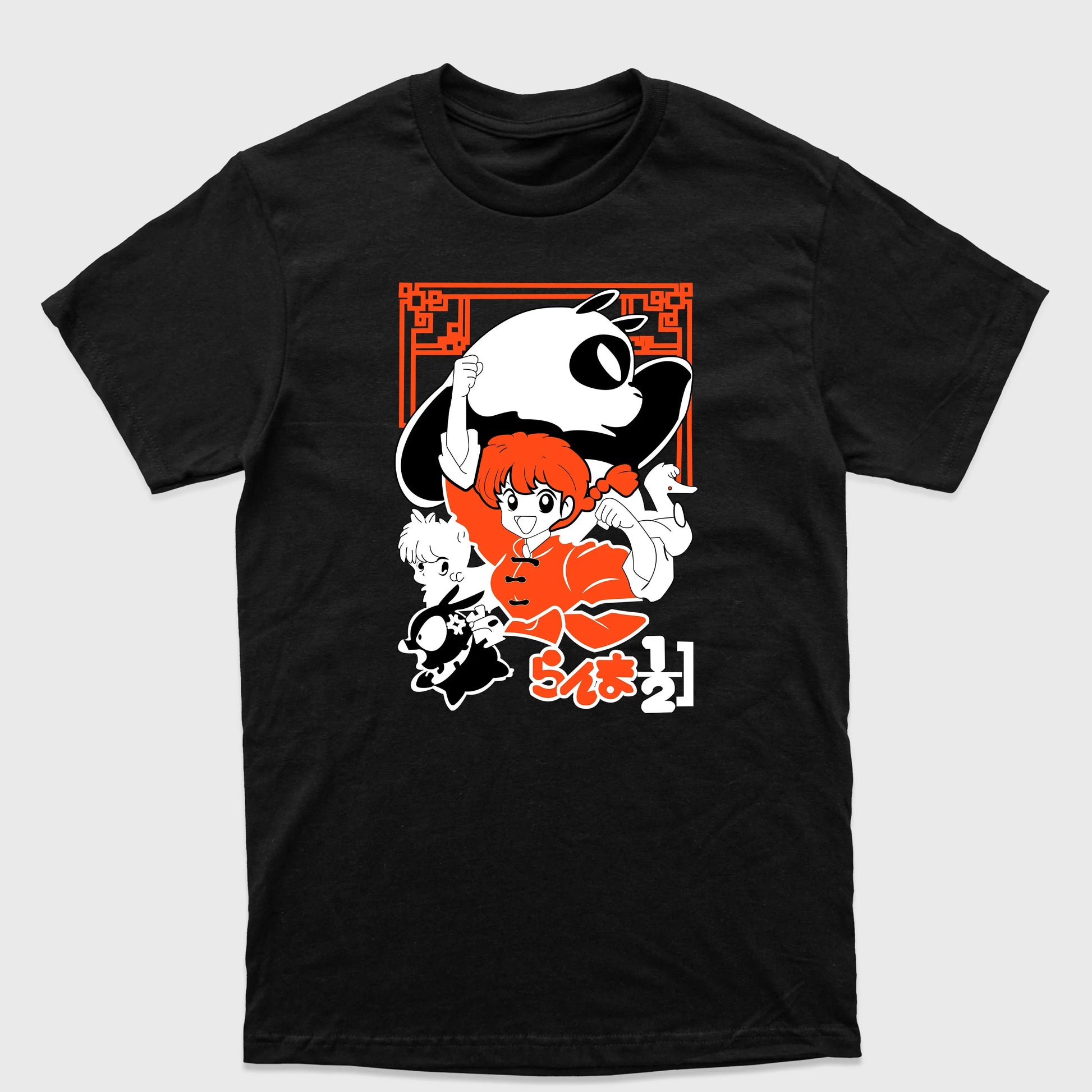 Camiseta Básica Personagens Transformados Ranma Preto