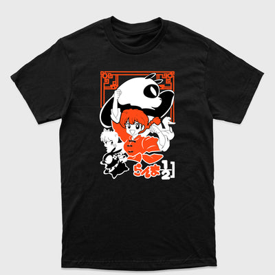 Camiseta Básica Personagens Transformados Ranma Preto