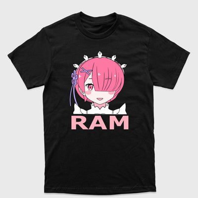 Camiseta Básica Ram Face ReZero Preto