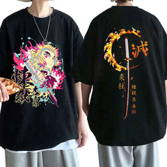 Camiseta Básica Rengoku Hashira Demon Slayer
