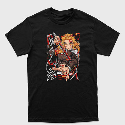 Camiseta Básica Rengoku Kyoujuro Demon Slayer