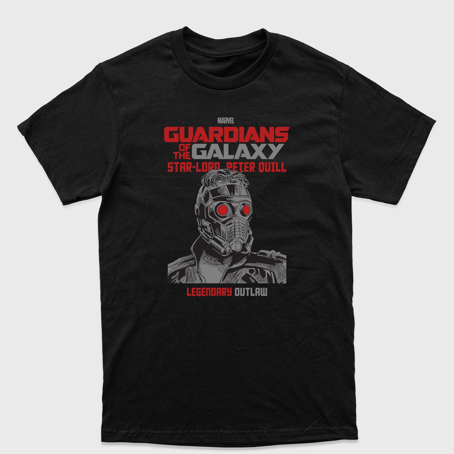Camiseta Básica Star Lord Guardiões da Galáxia Preto