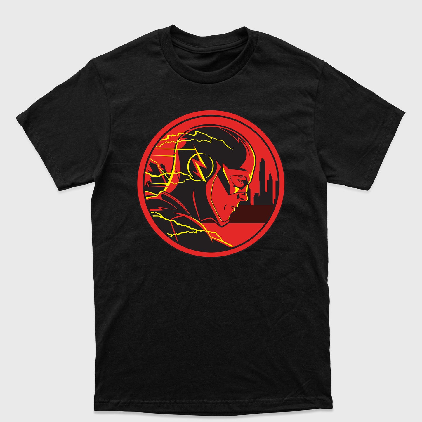 Camiseta Básica The Flash Head Preto