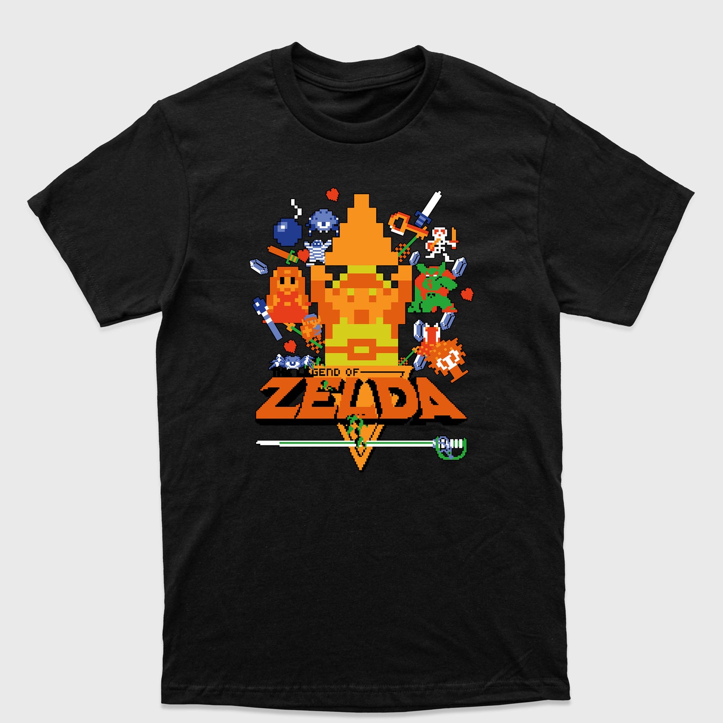 Camiseta Básica The Legend of Zelda Pixel Art