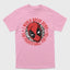 Camiseta Básica Deadpool I World Break Down Rosa Bebê 