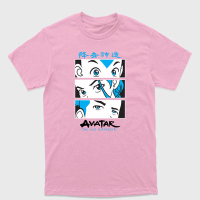 Camiseta Básica Katara Aang e Sokka Eyes Avatar