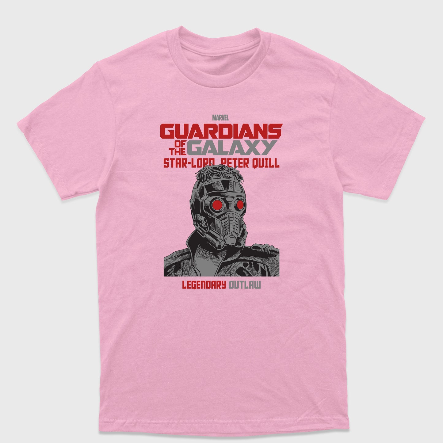 Camiseta Básica Star Lord Guardiões da Galáxia Rosa bebê 