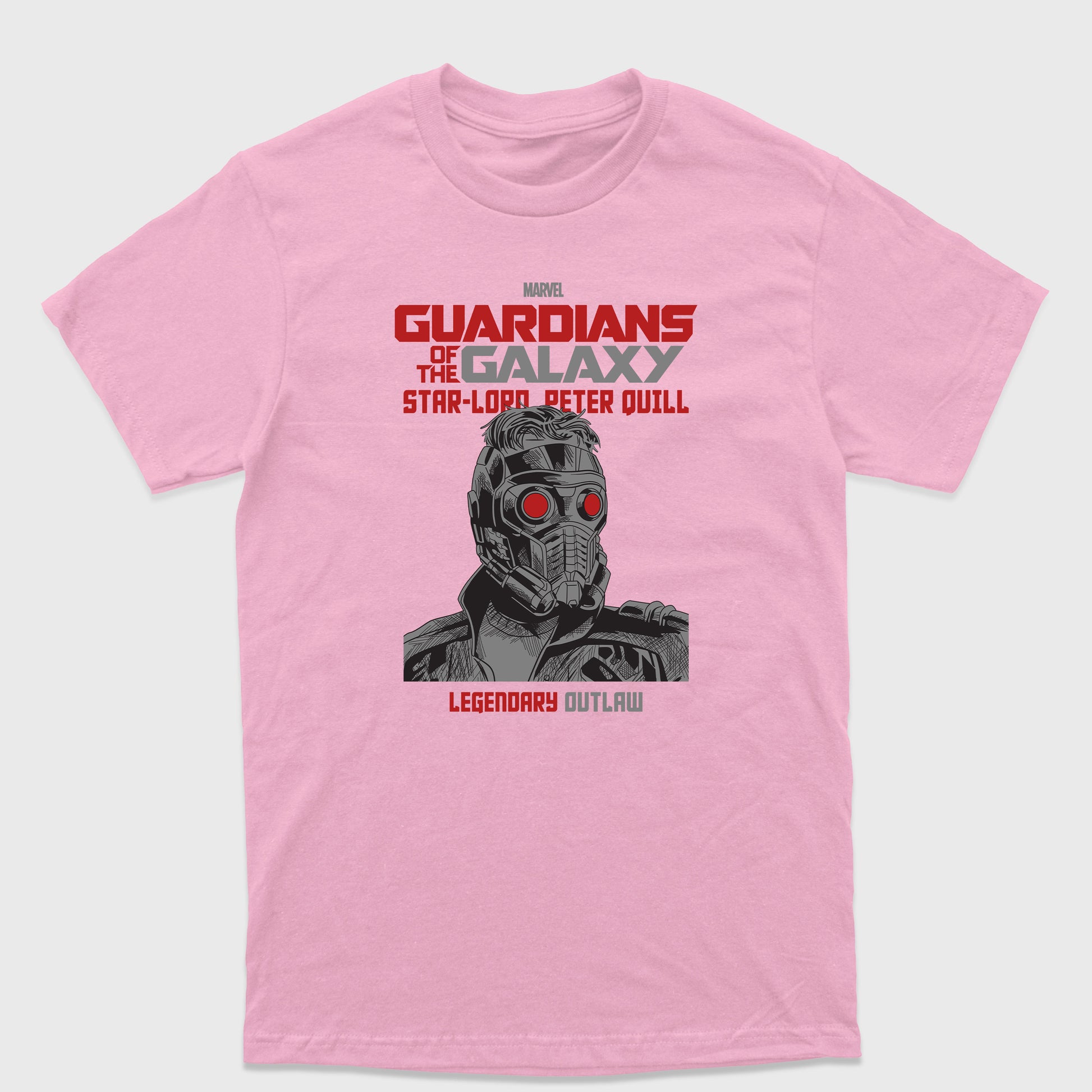 Camiseta Básica Star Lord Guardiões da Galáxia Rosa bebê 