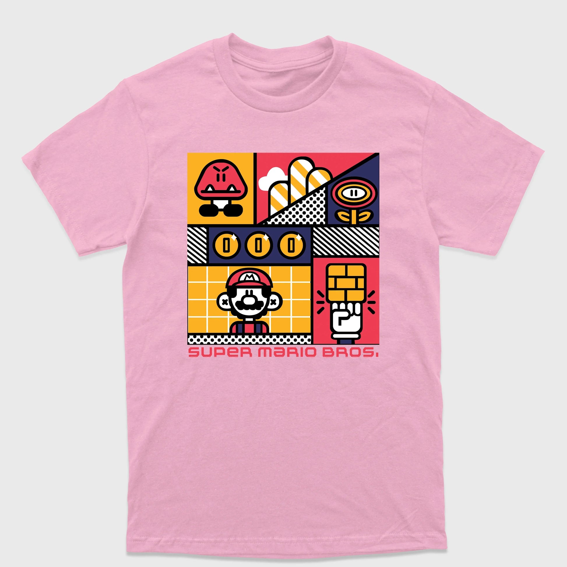 Camiseta Básica Super Mario Bros Blocos