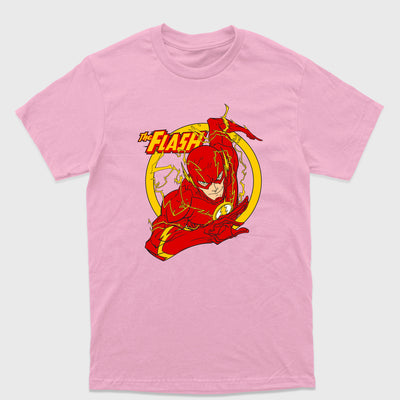 Camiseta Básica The Flash Rosa Bebê 