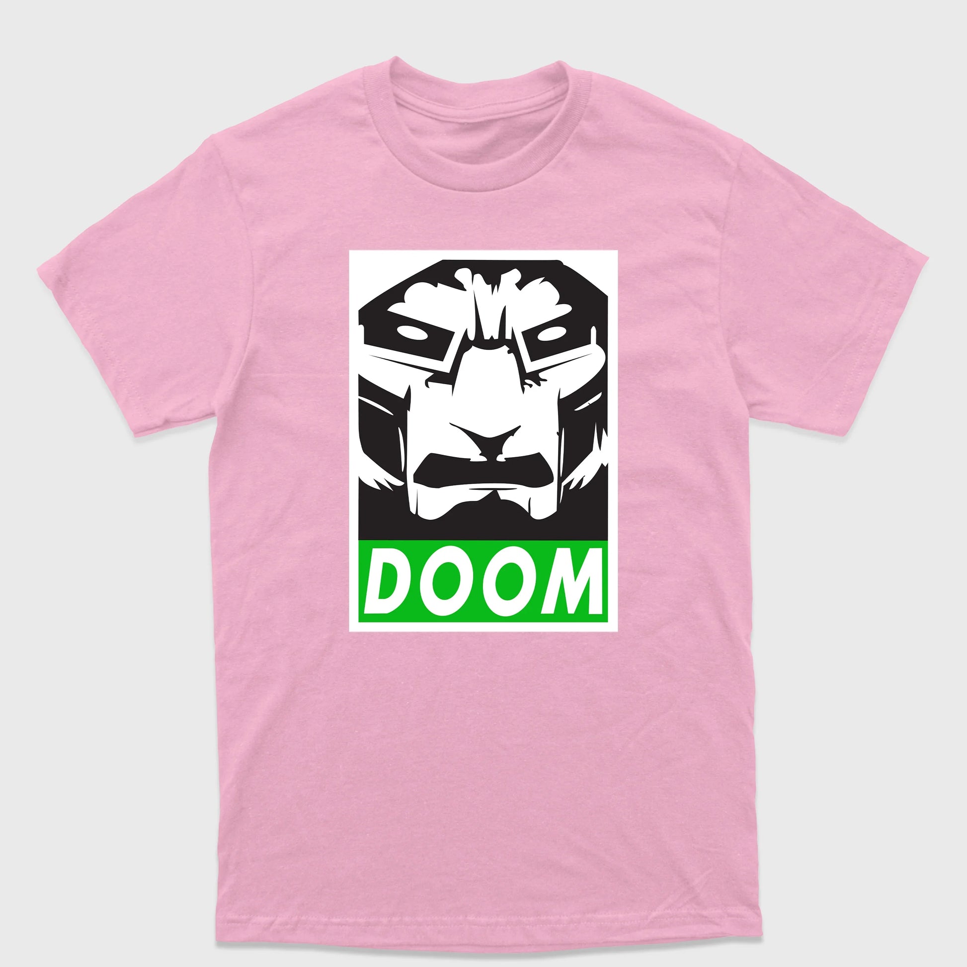 Camiseta Básica Doom Fantastic Four Rosa bebê 