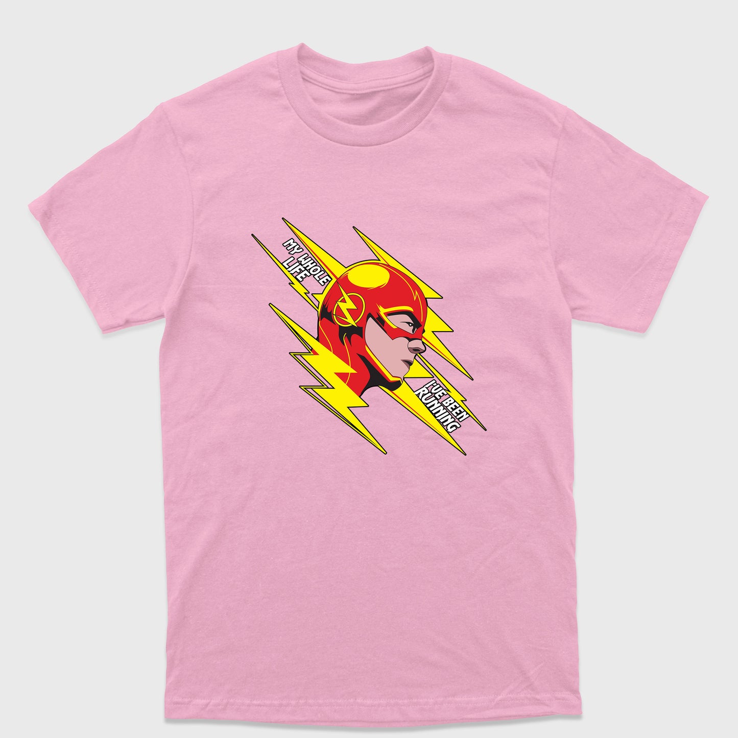 Camiseta Básica Flash My Whole Life Rosa Bebê 