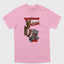Camiseta Básica Groot e Rocket Guardiões da Galáxia Rosa Bebê