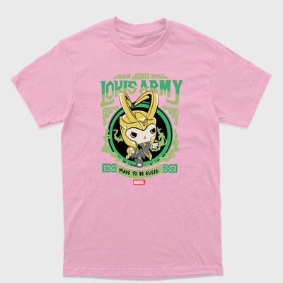 Camiseta Básica Loki Chibi Rosa bebê 